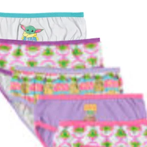 Mandalorian Baby Yoda Girls Underwear, 7 Pack, Size 8 - Picture 1 of 2