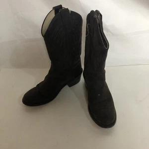 Old West Dark Brown Leather Cowboy Boots Ccy 1151g 060 02022017 Leather Upper - Picture 1 of 7