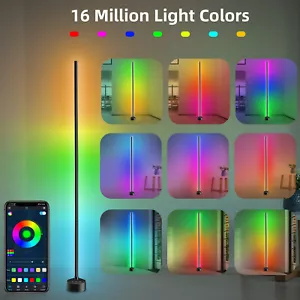 LED Floor Lamp Dimmable Color Changing RGB Bluetooth Music Sync App Remote 55'' - Picture 1 of 21