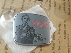 Scarface The Movie Al Pacino, Tony Montana, Gürtelschnalle METALL NEU UNBENUTZT - Bild 1 von 6