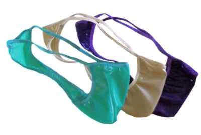 Tanga masculina Cabana Rio fio dental látex borracha brilhante geléia cores fetiche exótico - Imagem 1 de 4