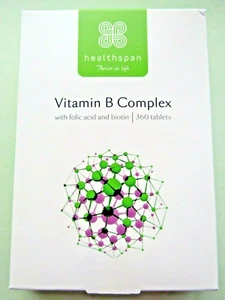 healthspan Vitamin B Complex + folic acid & biotin. *360 TABLETS. £14 05/2025 - Picture 1 of 8