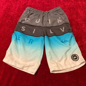 Quicksilver Boys Striped Print Boardshorts Swim Shorts Trunks Size Medium . - Picture 1 of 9