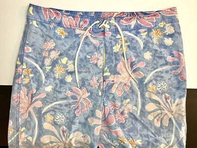 Vintage Polo Ralph Lauren Swim Shorts Size 34 Men’s Floral Blue Nylon - Image 1 of 4