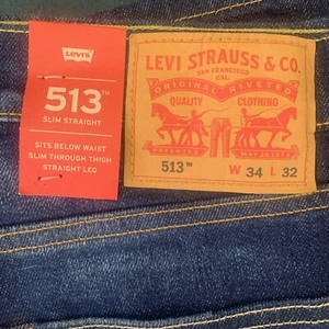 Levi's 513 Slim Straight Blue Jeans W/ Flex Stretch Men's Size 34 x 32 NWT - Picture 1 of 8