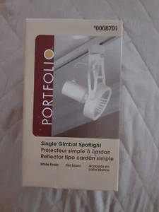 Portfolio Gimbal Track Light Spotlight  White Finish Item 0008701 - new in box - Picture 1 of 5