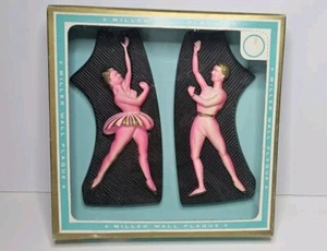 Placas de pared vintage de bailarines de ballet Miller Studios nuevas en caja  - Imagen 1 de 4