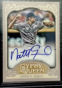 Autografo Nathan Eovaldi 2012 Topps Gypsy Queen Rangers quantità ☘️ - Foto 1 di 5