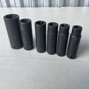 SNAP ON DEEP IMPACT SOCKET SET SIM SERIES: 1, 19, 11/16, 5/8, 9/16 1/2 (t1) - Picture 1 of 6