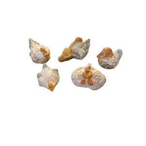 Ceramic Mini Hand Painted Chickens Set Of 5 1950’s Farmhouse Hens  - Picture 1 of 12