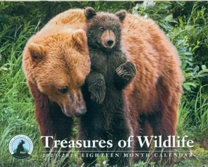 COLLECTIBLE CALENDAR - 2023-2024 - BEAR + BUTTERFLY + BOBCAT + MOOSE + RED FOX - Picture 1 of 2