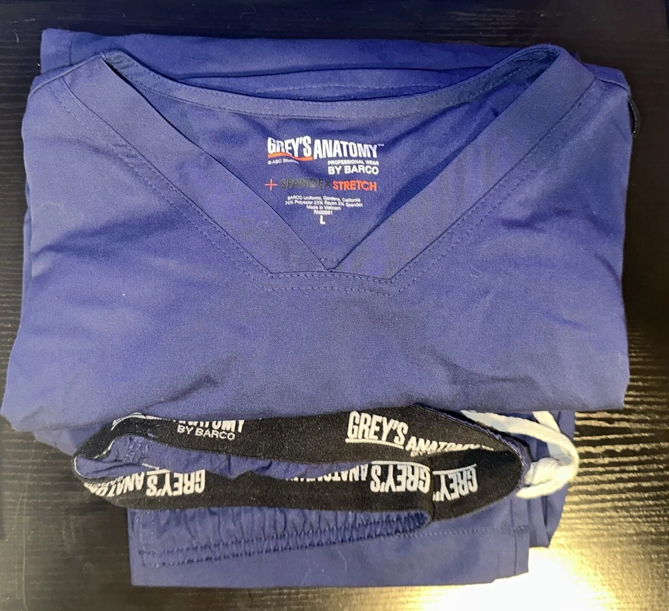 Blusa Médica Grey’s Anatomy By Barco para Hombre (L) y Pantalones (TL) Azul Marino, con Bolsillos Foto 1 de 1