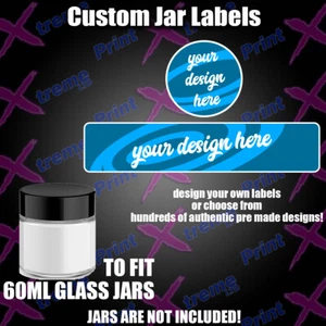  60ml Glass Jar Labels Custom Design Premade Cali Slaps Strain Stickers - Picture 1 of 7