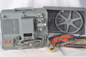 Argus 8mm movie projector w/ News Parade films vintage 1944 war footage vgc - Picture 1 of 24