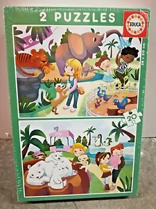 Zoo Trip Animal Scenes Educa 2 x 20 Piezas Rompecabezas Campo Viaje Sellado Nuevo en Caja - Imagen 1 de 3