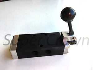 Pneumatic Hand Lever Valve 5 Port 2 Position Toggle Manual Contol SH-406-03 NPT - Picture 1 of 4