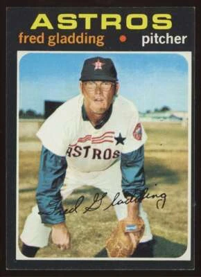 1971 Topps Fred Gladding #381 Houston Astros Baseball Card MLB NM Near Mint  - Image 1 of 2