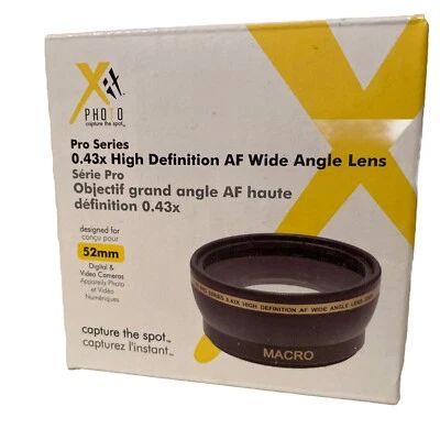 Lente gran angular AF de alta definición XIT Pro Series 0,43x 52 mm nueva en caja leer descripción Foto 1 de 4