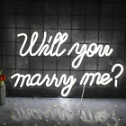Will You Marry Me Neon Sign Marry Me Sign White Led Wedding Sign Neon