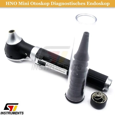 Mini Otoskop Ohrenleuchte Tiermedizin Ohrenarzt mit Kaltlicht Schwarz Farben HNO - Bild 1 von 4