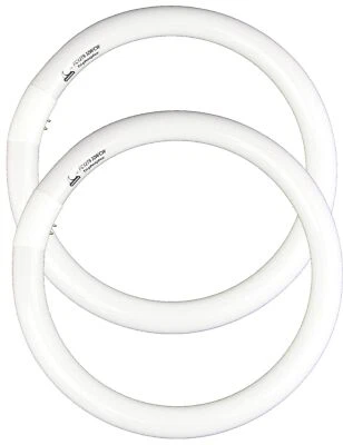 CHKADAWA Cool White Round Fluorescent Light Bulb, 12 Inch T9 32 Watts, 2 Pack - Image 1 of 4