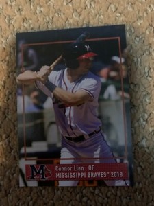 Connor Lien Card 2018 Mississippi Braves Team Card