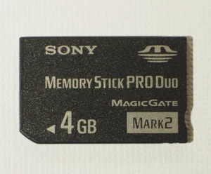 Sony 4GB Memory Stick Pro Duo Mark 2 for PlayStation Portable PSP or Camera - Bild 1 von 2