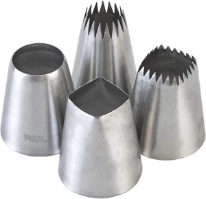 Tabiger Extra Large Piping Nozzles, 4-Pack Oversized Cake Decorating Tips Stain - Picture 1 of 7