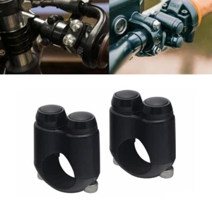 Pair 2-Button Handlebar Control ON/OFF Switch Horn Start For Harley Dyna 1'' Bar - Picture 1 of 9