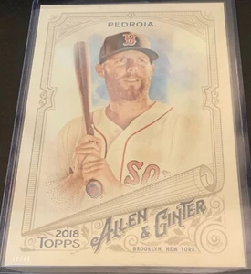 DUSTIN PEDROIA 2018 Topps Allen & Ginter 5x7 121 s# 39/49 - Picture 1 of 3