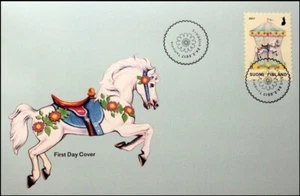 Circus Carousel White Horse Finland Mint FDC 2017 - Picture 1 of 1