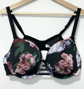 Cacique Boost Balkon-BH Damen 44C schwarz rosa grün Blumenmuster volle Abdeckung - Bild 1 von 7