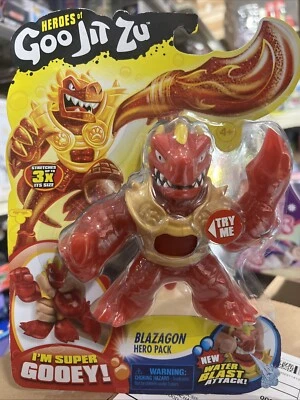 Heroes of Goo Jit Zu Hero Pack “BLAZAGON” Super Gooey Water Blast Attack, NEW! - Image 1 of 2