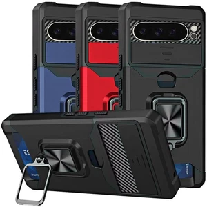 For Google Pixel 10/Pro Case Magnetic Ring Stand Card Slot Camera Privacy Cover - Picture 1 of 12