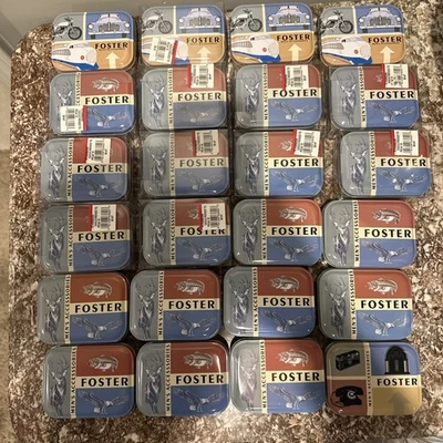 Lote De 24 Juegos De Barra De Corbata y Corbata Foster Vintage Tono Dorado NUEVOS SIN USAR Foto 1 de 4