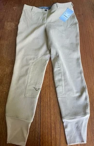 Tuff Rider Breeches Womens Size 30- Tan Ribbed Pull On Low Rise Pants - Picture 1 of 3