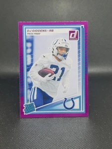 2025 Panini Donruss DJ Giddens #364 Rated Rookie Purple Press Proof - Picture 1 of 2