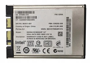 Disque dur HPE 160Go SSD SATA 3G 1.8" 583511-001 - Photo 1/1