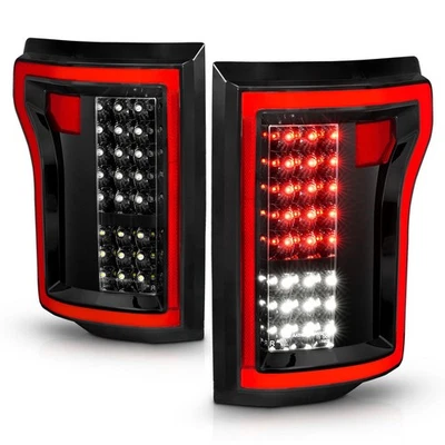 Anzo Black Clear LED Tail Lights Assembly Set for 2015-2017 Ford F-150 311261 - Image 1 of 4