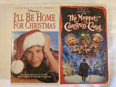 Disney's I'll Be Home For Christmas + The Muppet Christmas VHS Lot Tested+ Good - Image 1 of 4