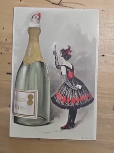 Vintage Samt Cliquot Reims Champagner unbespielt Werbung Postkarte C90 - Bild 1 von 3