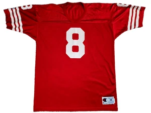 Vintage S.F. 49ers HOF Steve Young #8 Champion Screened Jersey Men's Size 48/XL - Picture 1 of 10