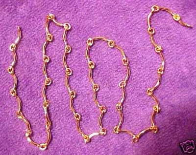 CADENA CURVA DE BARRA Y ANILLO - Eslabones de uso para modelo árabe banda nasal dientes de tiburón - DORADO Foto 1 de 2