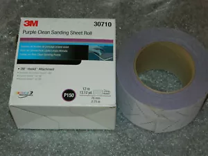 50% de descuento 2 rollos 3M Hookit 334U 70 mm x 12 m P150 grano púrpura lijado limpio 30710 - Imagen 1 de 1