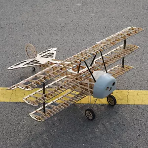 Baron Fixed Wing Aircraft /Three Wing Light Wood Model Aircraft FOKKER DR1 Kit - Picture 1 of 10