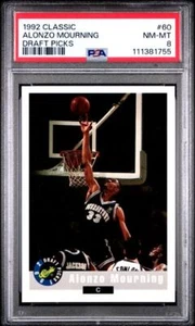 1992 Classic Draft Picks #60 Alonzo Mourning RC HOF PSA 8 MINT - Picture 1 of 2