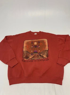 VTG Fruit Of The Loom Pullover Red Grand Canyon L Men's A72 - Image 1 of 4