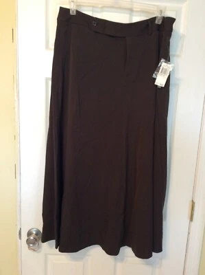 Grace Elements Two Way Stretch Dress Skirt Women 16 Brown Long New With Tag - Image 1 of 2