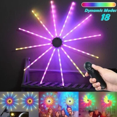 18 Modes LED Home Decor Firework Lights With Remote Colorful RGB Lamp for Party - Image 1 of 4