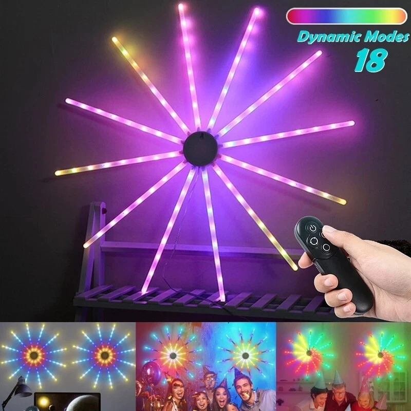 18 Modes LED Home Decor Firework Lights With Remote Colorful RGB Lamp for Party - Image 1 of 4